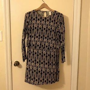 Black patterned dress